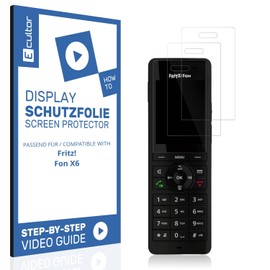 Ecultor 2x Schutzfolie 3D Matt kompatibel mit Fritz! Fon X6, Flexibel, 100% Abdeckung, Fingerprint Kompatibel, Made in Germany, Full Cover