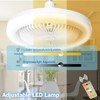 LED Ceiling Light with Fan, Adjustable Angle, 30W Dimmable Ceiling