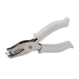 Aacehlh 1/4” Circle Shaped Hole Puncher,Handheld Single Hole Punch with White Soft Grip Handle,One Hole Paper Punch for Paper Crafts Tag in Home, Office, Classroom.