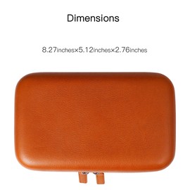 CIGARISM Cigar Travel Case Humidor Bag, Italian Oil Wax Leather Spanish Cedar Accessory Pouches, Holds 4 to 5 Cigars (Brown)