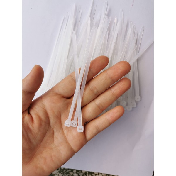 Retec Cable Zip Ties 100 Pack of White Self Locking