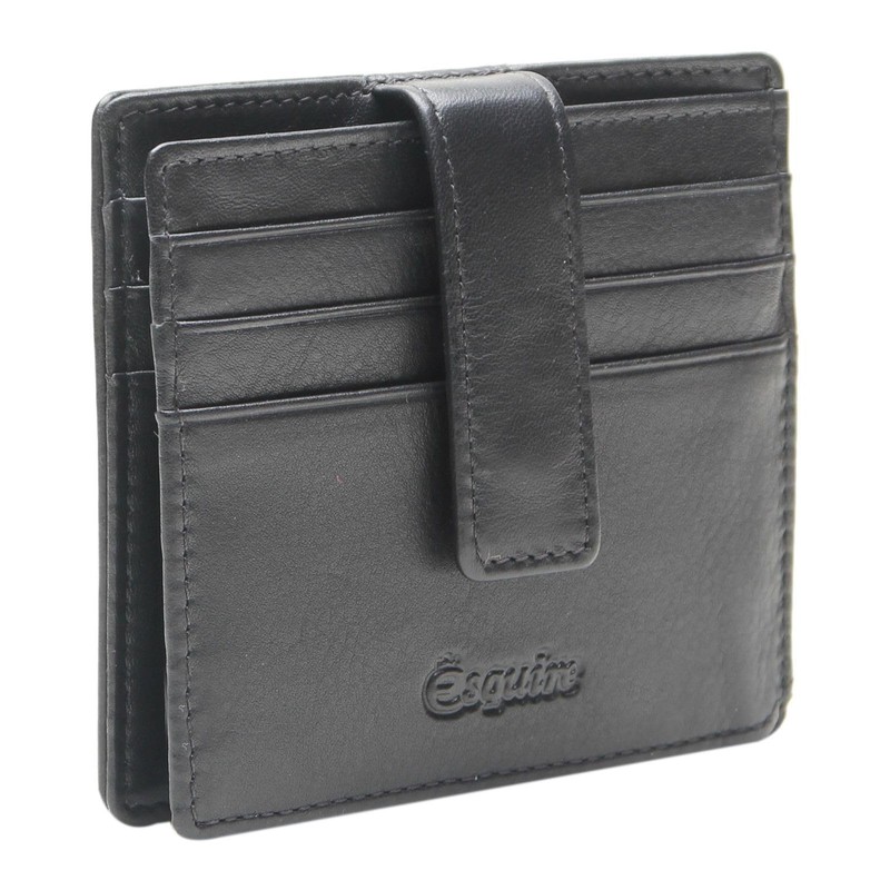 Esquire Oslo Credit Card Holder RFID Leather 9.5 cm, nero,