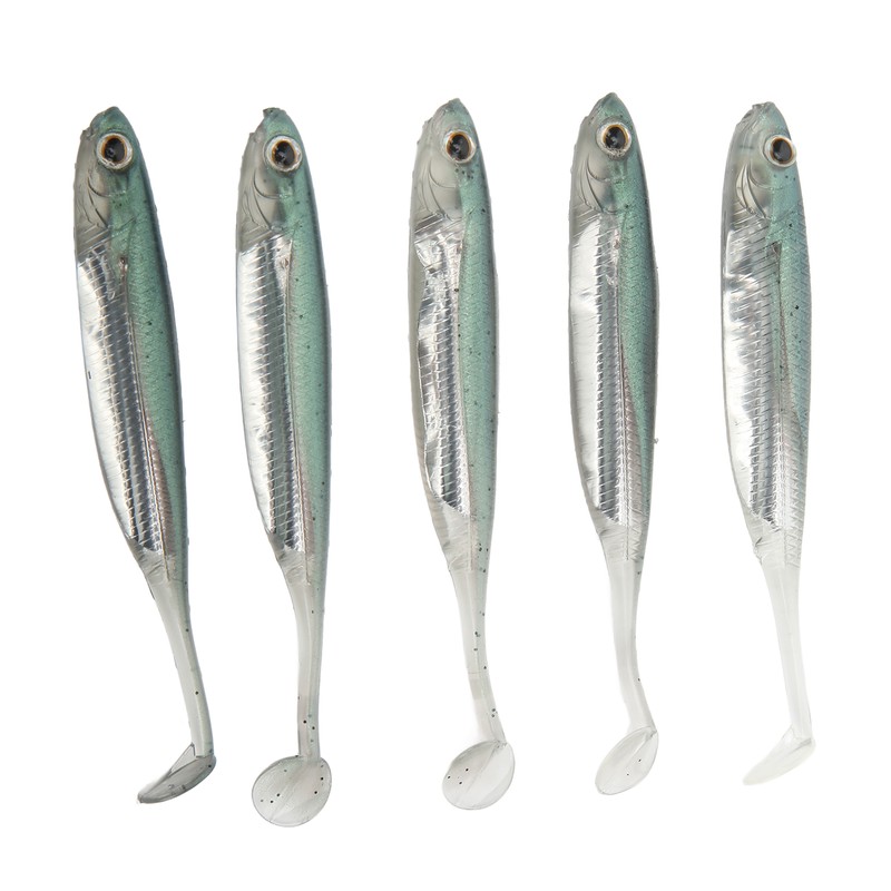 5Pcs Simulated Soft Fish Bait 3D Eyes Environmentally Friendly Silicone