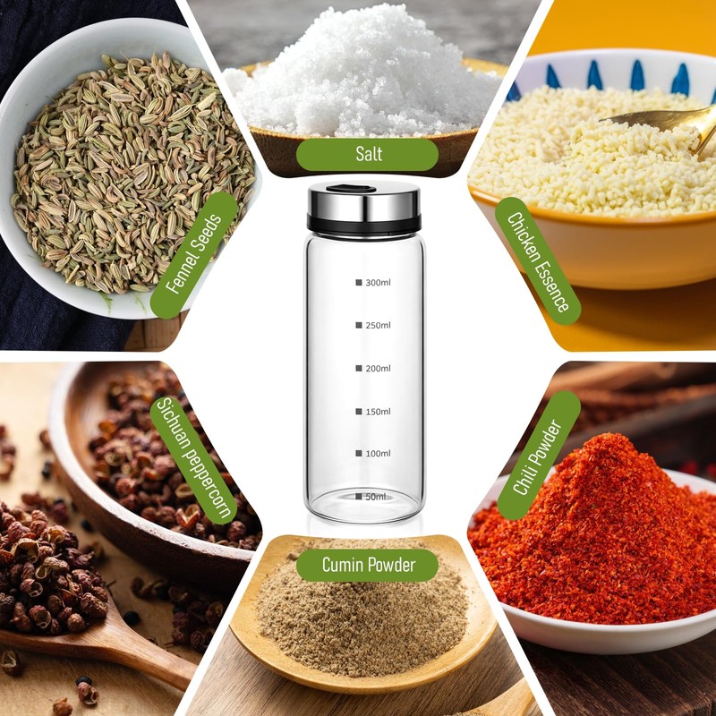 4Pcs 10 oz Large Salt & Pepper Shakers