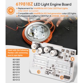 Upgrade 619818Z Led Light Engine Board Kit Replacement for IntelliBrite 5G Color LED Pool Light 2nd Generation After 2009, 601000 601001 601002 601003 601004 601010 601011 601012 601013 Circuit Board