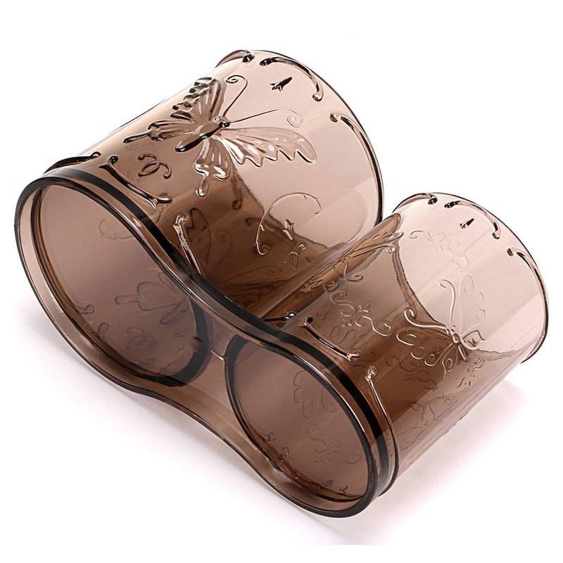 Hipiwe Acrylic Makeup Cotton Pad Q-Tips Holder with Cover -