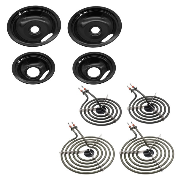 W10290350 W10290353 Porcelain Drip Pans Set and MP22YA Electric Range