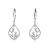 Scottish Thistle Earrings Sterling Silver Thistle Earrings Scottish Leverback Earrings