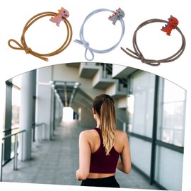 BIUDECO 3sets Girls Small Dinosaur Hair Ties Set Hair Bands Elastic Tie Rope 10pcs*3