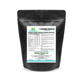 Herbal Magic Activated Coconut Charcoal Powder Food Grade Quality Excellent Detoxifying, Cleansing Properties Naturally Supports Skin, Body Care & Oral Care,UKAS LAB Tested in The UK-200g (Pack of 1)