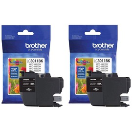 Brother 2 Pack LC3011 Innobella Standard-Yield Ink Cartridge, 200 Pages Yield, Black