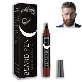 Beard Pencil Filler,Brown Beard Pen,Beard Thickener for Men, Beard Pencil Filler for Men,Shape Beard Filler,Waterproof Beard Filler Pen for Hair, Beard & Eyebrow,Long Lasting Beard Pencil