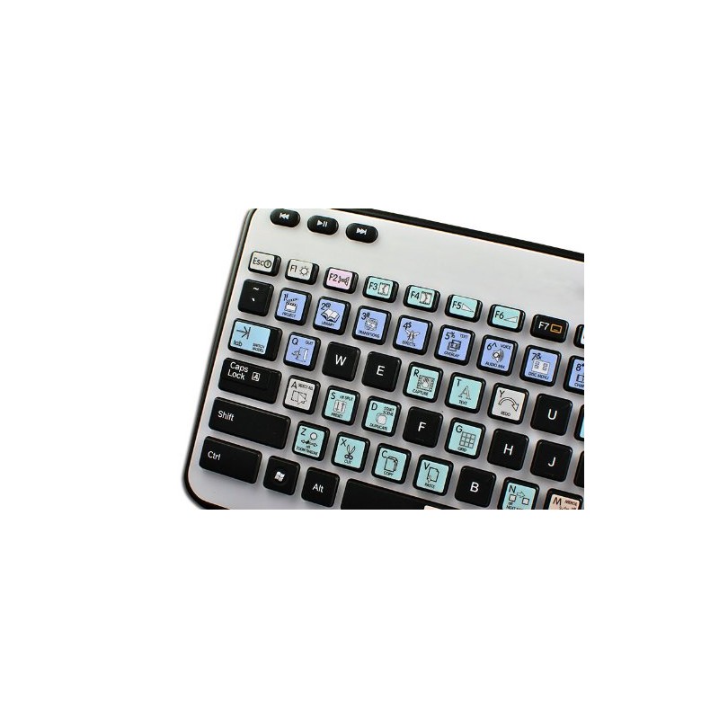 AVS VIDEO EDITOR GALAXY SERIES NEW KEYBOARD LABELS SHORTCUTS 12x12