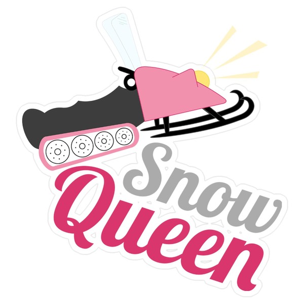 CafePress Snow Queen Medium Die Cut Sticker, 5.75" x 5.75"