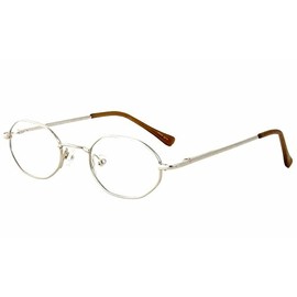 Calabria Metal Flex KIDS EE Oval Blue Light Blocking Reading Glasses +3.50 Chrome Gold Girls 39mm