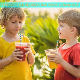 Straw Covers Cap, Cute Silicone Straw Covers, Straw Protectors, Portable Straw Tips Cover, Soft Silicone Reusable Straw Lid for 6-8 mm Straws, Drinking Straw Covers Cap Lids, 4 Packs