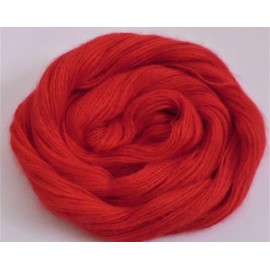 Bright Red Angora Bunny Rabbit Fur Knitting and Crochet Yarn