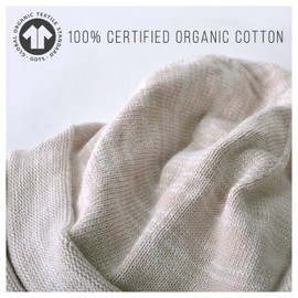 CHARM Organic Cotton Slouchy Visor Beanie - Women Slouch Hat Mens Baggy Knit Chemo Hat Black