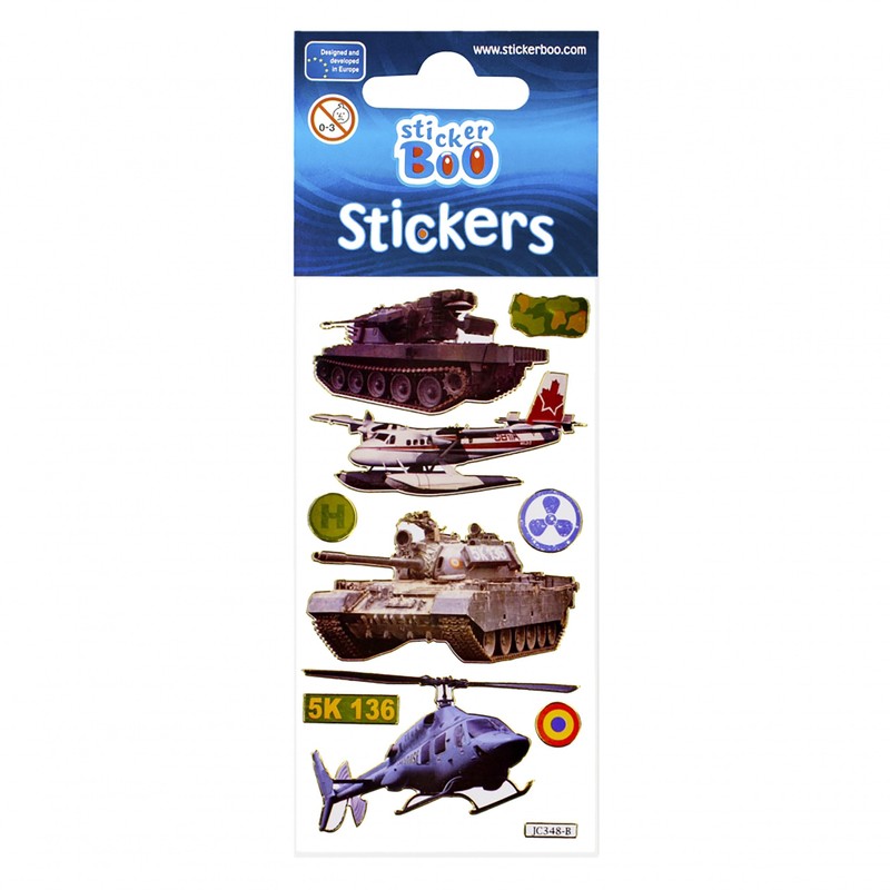 Sticker Set for Kids, Military Vehicles Stickers