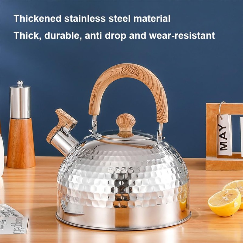 3L Tea Kettle Whistling Tea Kettle Stainless Steel Teapot with