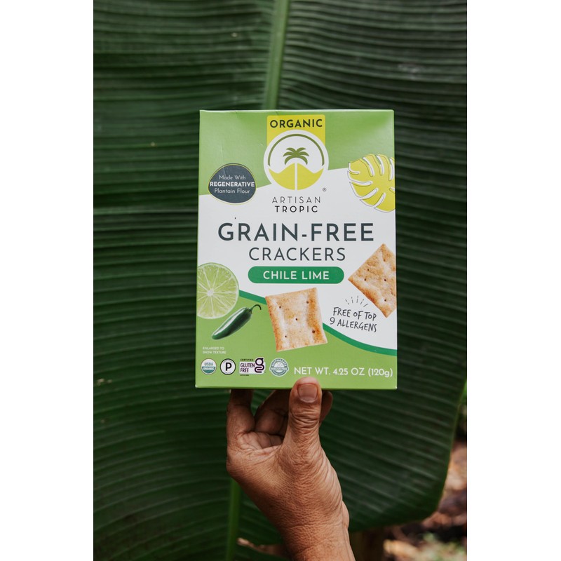 Artisan Tropic Chile Lime Organic Crackers, Gluten Free, Grain Free,