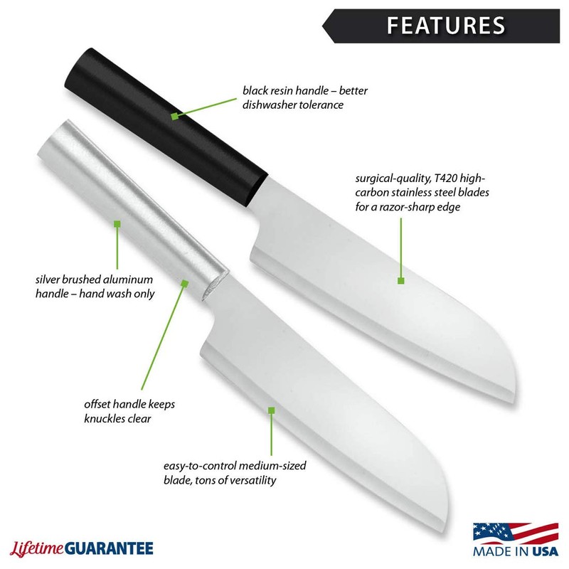 RADA Cook’s Knife – Stainless Steel Blade and Black Steel