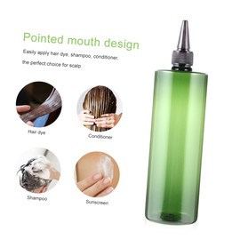 LALAFINA 4pcs Refillable Hair Dye Applicator Bottles Pointed Mouth Containers for Easy Application Lightweight and Washable for Hair Shampoo and Conditioner Random