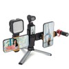 Dual Phone Extension Holder Cold Shoe Adapter Mount Mobile Phone