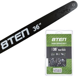 8TEN 36" Chainsaw Guide Bar & Chain .050 3/8 114DL for Stihl 066 044 064 046 038 041 056 048 MS660 Magnum