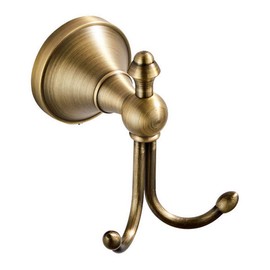 LightInthebox Novelty Design Antique Brass Finish Wall-Mounted Robe Hook, Bathroom and Kitchen Accessories. Double Hook