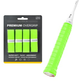 MANJHONG Overgrip Grip for Tennis, Badminton, Squash and Pickleball Racket Grip Tapes, Light Green