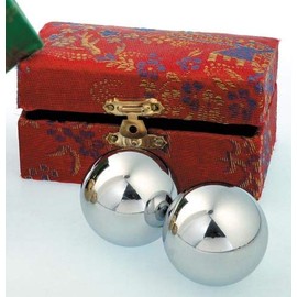 Qi-Gong Meditation Kugeln - Silberfarben