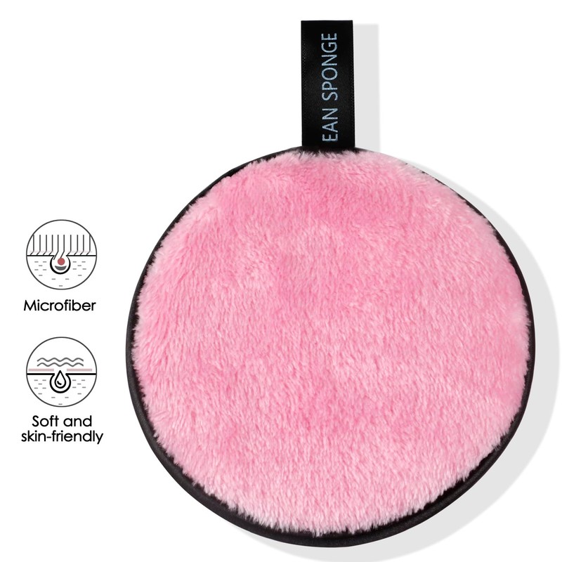 TRIXES Reusable Microfibre Make-Up Pads 3 Pack - Pink -