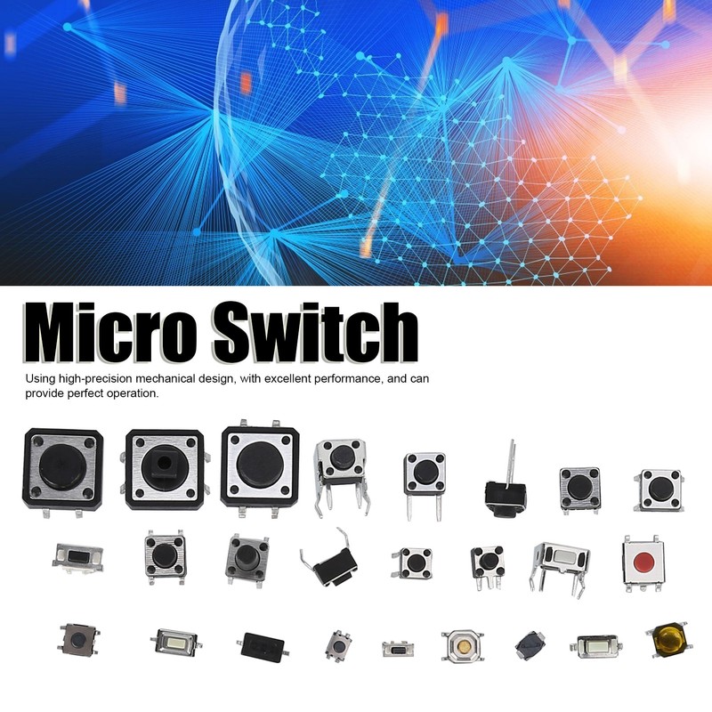 Tactile Push Button Switches 25 Values 12V 50mA Micro Momentary