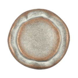 Bezelry - 12 botones de vástago de metal con círculos rústicos. 23 mm (7/8 pulgadas) (pátina blanca de cobre)