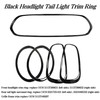 FCBJX Front Grille Surround Trims Headlight Bezel Tail Lights Trim