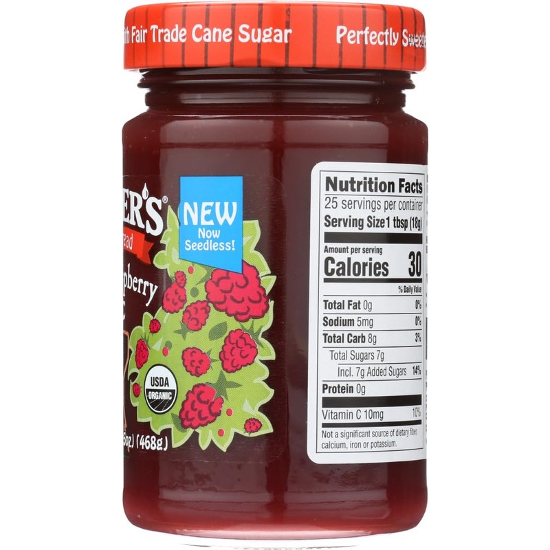 Crofter's Organic, Organic Premium Spread, Seedless Raspberry, 16.5 oz (Pack