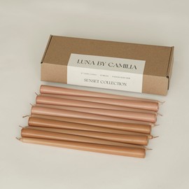 10 Pieces Luna By Camilia 12 Inch Taper Candles, Wedding & Events Taper Candles… (Sunset Collection)