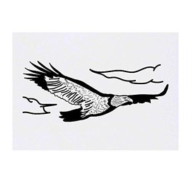 'Eagle In Flight' Temporary Tattoo - Water Resistant, Skin-Safe, Non-Toxic Transfer (TO00021665)