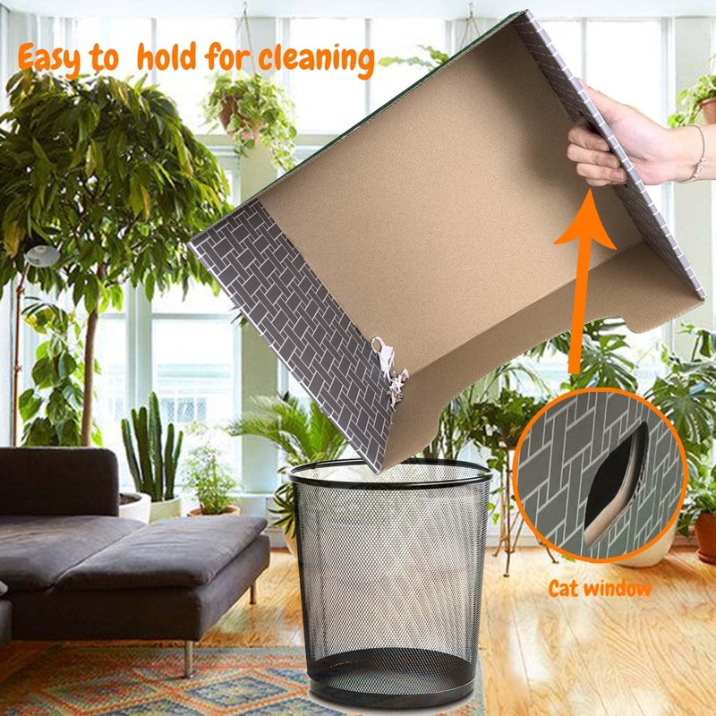SAWOOGAHO Extra Large Cat Scratch Box Cardboard Cats Scratcher with