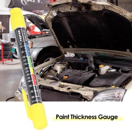 Paint Thickness Gauge Pen, Car Depth Gauge Tester, IP6X Waterproof Car Body Damage Detector with Magnetic Tip, Easy to Read