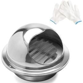 Hon&Guan 120 mm Round Ventilation Grille, Wall Ventilation 201 Stainless Steel Outer Grille, Air Hood, Ball Cover, Exhaust and Supply Air Hood, Bird Protection Grille, Mouse Protection Grille