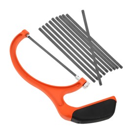 TEHAUX 1 Set U Shape Bowsaw Portable Hand Saw Tool for Woodworking Metalworking Projects Includes Saw Blades Lightweight Multi Functional Hacksaw for DIY Crafts