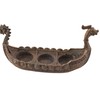 Nordic Drakar Viking Ship Tea Light Holder Bronze 3 Tea