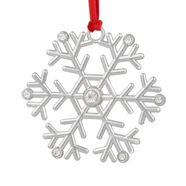 Snowflake Christmas Ornament-Silver Christmas Hanging Ornament Snowflake - Metal Ornament for Christmas Tree - Stocking Ornament for Holidays Christmas Tree Decorations Keepsake Gift (C-snowflake)