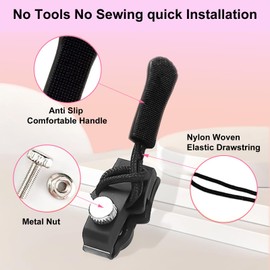 Lyvixora Zipper Repair Kit, 30Pcs Assorted Sizes Zipper Pull, Universal Set Zippers Fixer Zippers Fastener Repair Attachments for Bags/Jackets/Clothing/Shoes/Boots