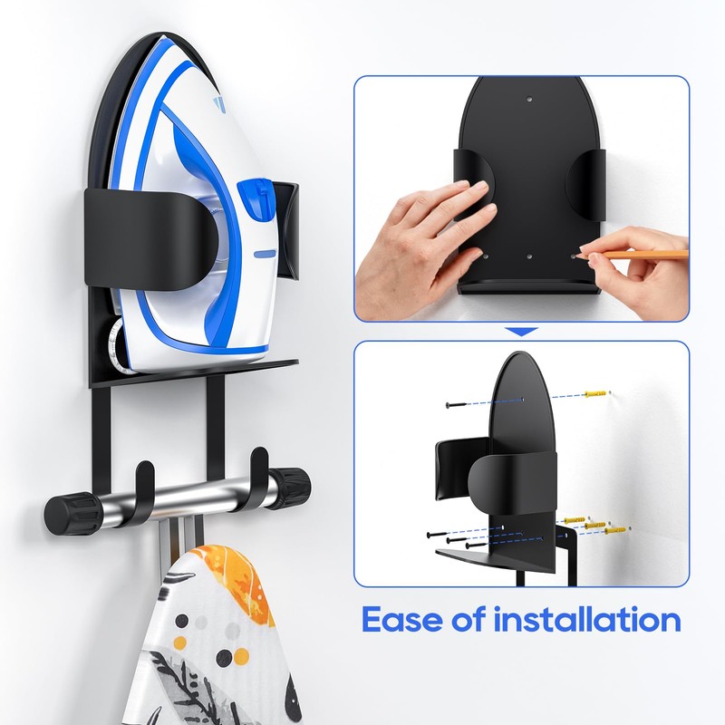 ORLESS Metal Large Ironing Board Holder Wall Mount, Ironing Board