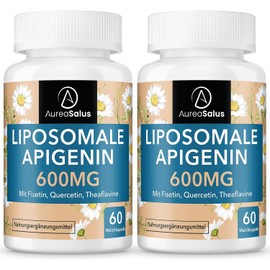 2 Packs of Apigenin 600 mg, Extra Strong Liposomal Apigenin Capsule - High Dose, with Fisetin, Quercetin and Theaflavins