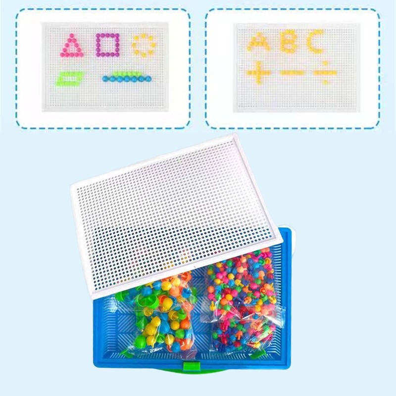 Colaxi Mushroom Nails Pegboard Fine Motor Skill Occupational Activities, 592pcs