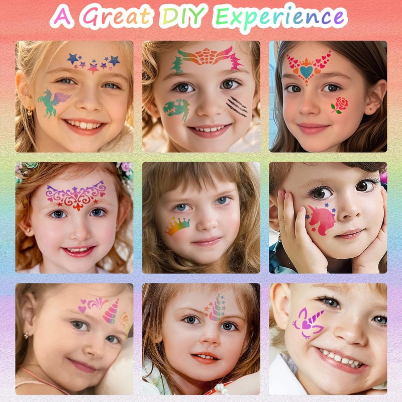 41Pcs Face Paint Stencils Kit for Kids with Face Paint